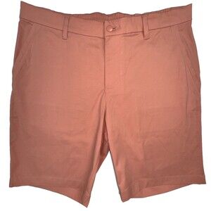 Adidas Go-To Short Men's Size 35 Coral Orange Golf 9" Inseam Shorts Casual New